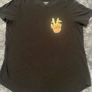 Old Navy Black Tee with Peace Sign logo